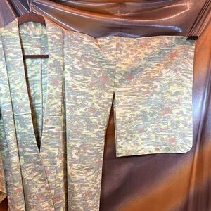 Gorgeous!‎ Multicolor Yukata Kimono with Abstract Pattern feels like linen 211